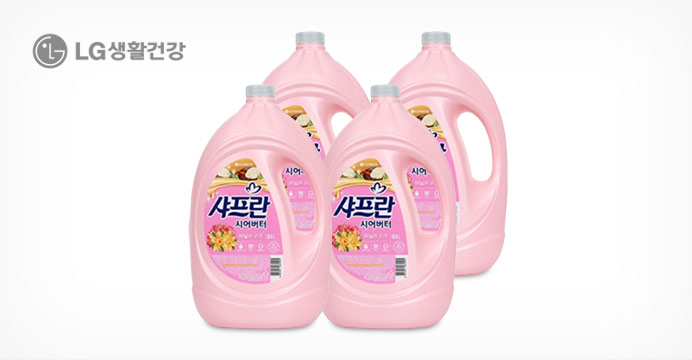 샤프란 시어버터 섬유유연제 바닐라리치 4개