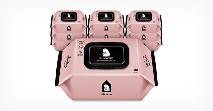 블랑슈 더베이비물티슈 캡형 100매 10팩