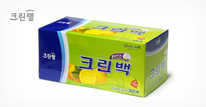 크린랩 뽑아쓰는 크린백 중형 300매