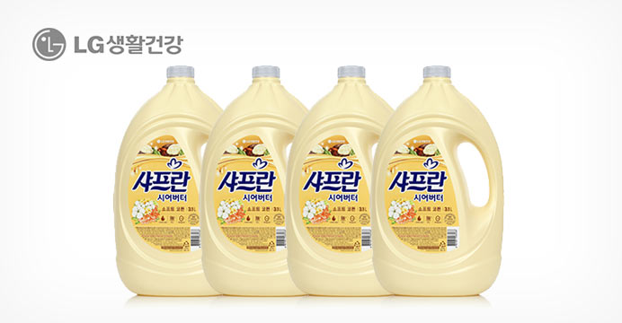 샤프란 시어버터 섬유유연제 소프트코튼 4개