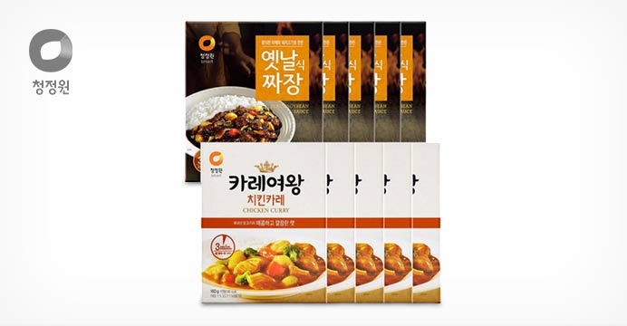 [15%쿠폰]옛날짜장 5개+카레여왕 치킨5개