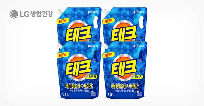 테크 베이킹구연산 액체세제 1.8L 4개