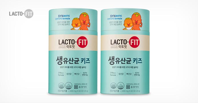 종근당건강 락토핏 생유산균 키즈 2통 120일분