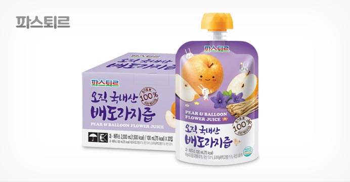 파스퇴르 국내산 배도라지즙 100mL 20팩