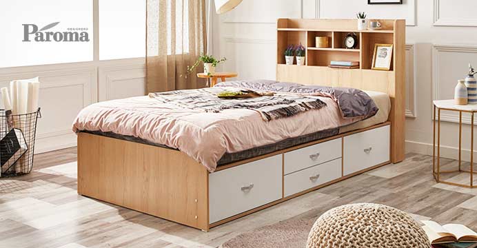 파로마 코코 킹수납형 LED 빅서랍 슈퍼싱글침대