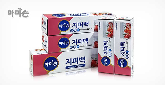 [마미손] 지퍼백 20매x!   6박스