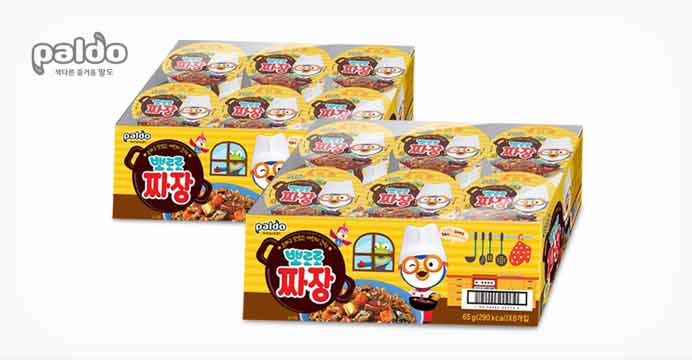 팔도 뽀로로짜장 컵 65g 총 12개 (2BOX)