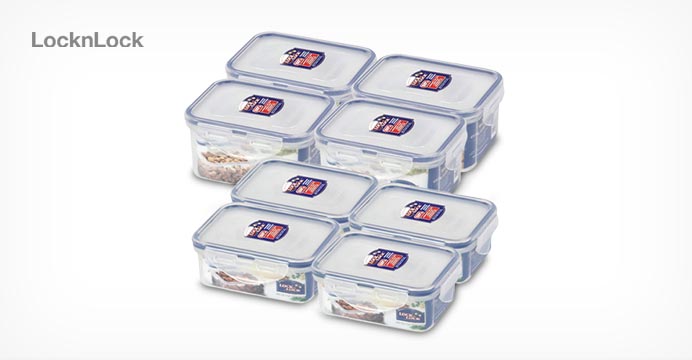락앤락 클래식 밀폐용기 350ml/370ml 4+4세트