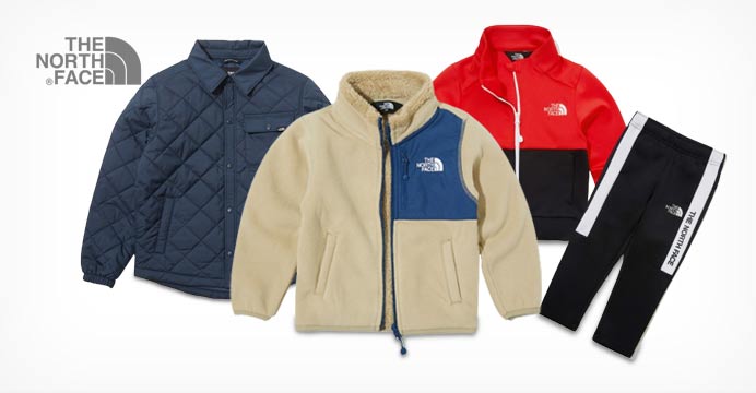 노스페이스키즈 퀼팅자켓/트레이닝set