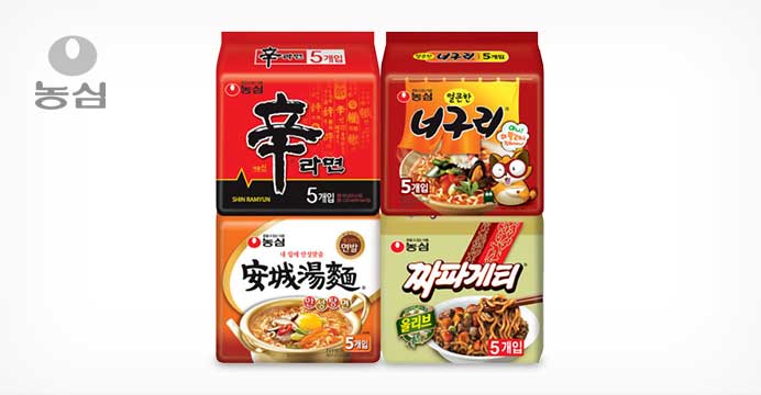 신라면+안성탕면+너구리+짜파게티 20봉