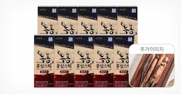 홍건강 녹용 홍삼스틱 100포! (10포X10개)