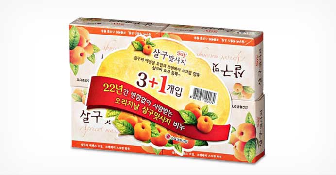 온더바디 살구 맛사지 비누 100g 3+1