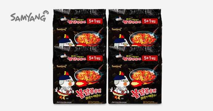 불닭볶음면 멀티 4팩 /140g 5+1입 (총 24봉)