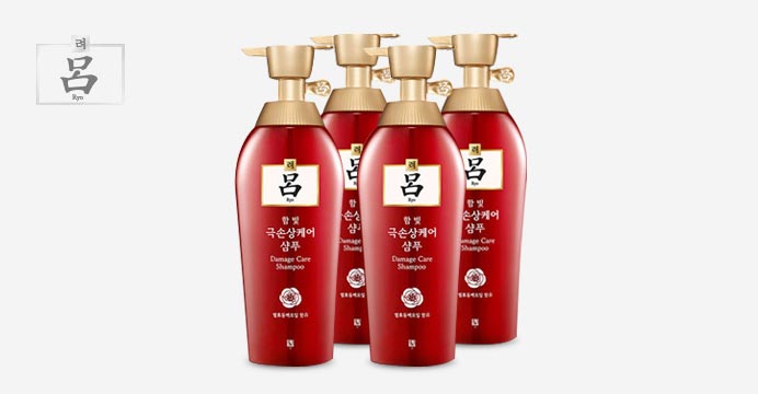 [15%쿠폰]려 함빛 극손상케어 샴푸500ml4통