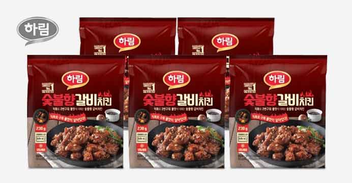 하림 숯불향 갈비치킨 230g 5봉