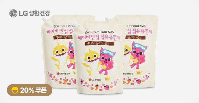 핑크퐁 베이비 섬유유연제 2200ml 3팩