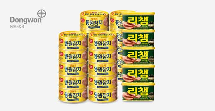 [12%쿠폰] 동원 참치 85g 20캔+리챔 200g 5캔