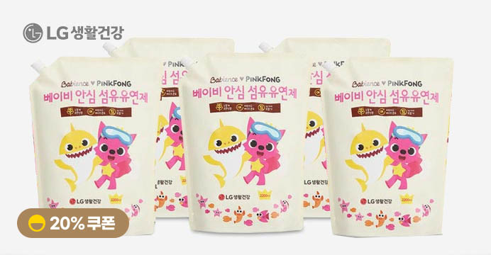 핑크퐁 베이비 섬유유연제 리필 2200ml 5팩