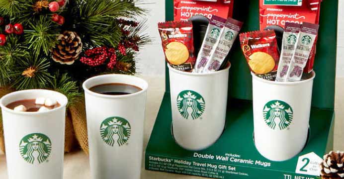 스타벅스 세라믹 트래블 컵 2개세트 디저트포함