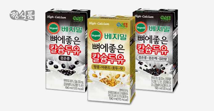 베지밀 뼈에좋은 칼슘두유 190ml 3종 총48팩