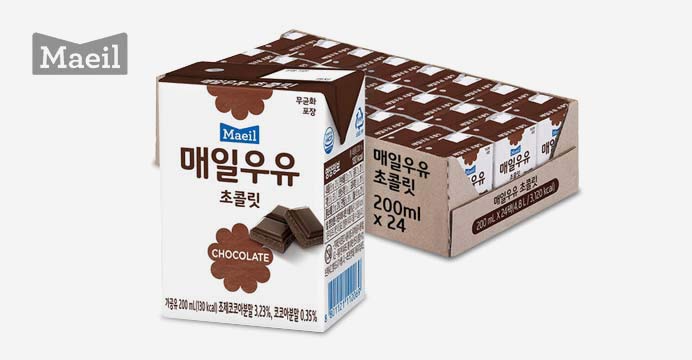 매일 초콜릿 멸균우유 200ml 24팩