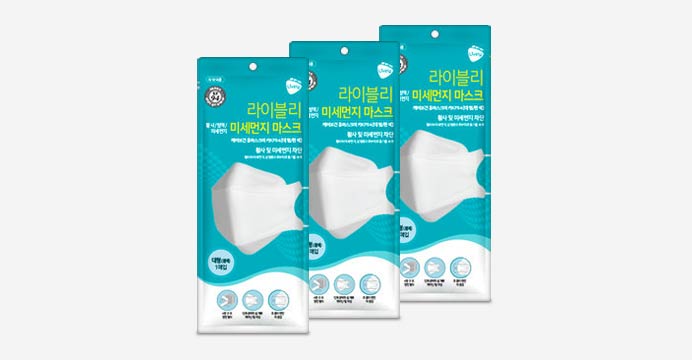 라이블리 KF94 미세먼지 황�! �마스크 50매