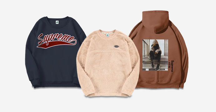 슈프림 기모맨투맨 후드티 후리스 남녀공용