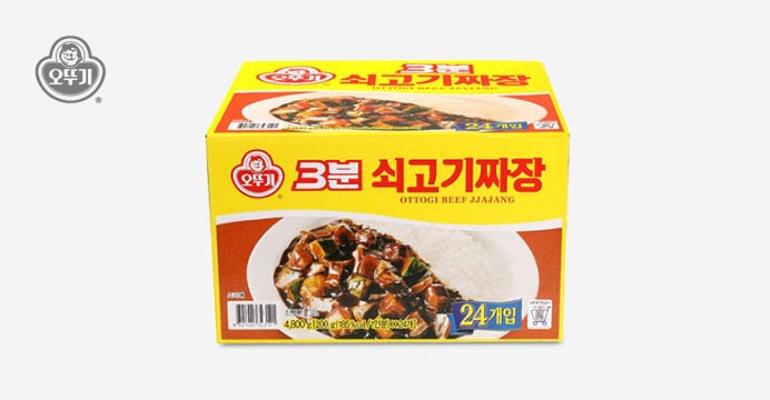 오뚜기 3분 쇠고기짜장 200g 24입 컬러박스