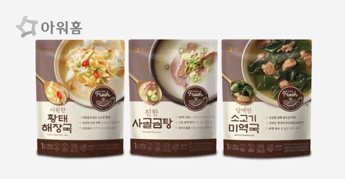 아워홈 사골곰탕 13팩+떡국떡 500g+15%