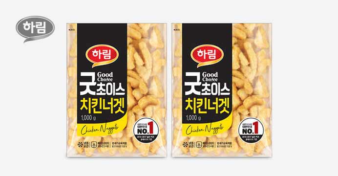 하림 굿초이스 치킨너겟 1kg 2봉