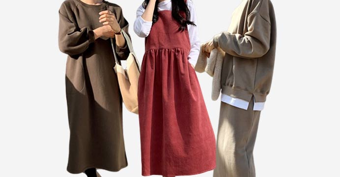 걸스데일리 겨울신상 기모 롱원피스 맨투맨