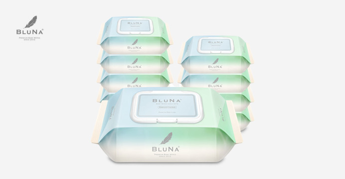 블루나 아기물티슈 스무딩 캡형 72매 10팩+증정