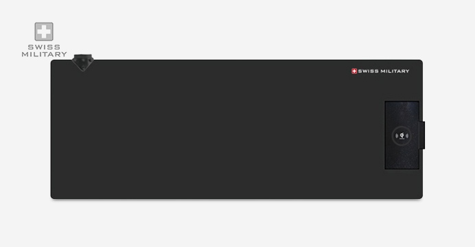 스위스밀리터리 무선 고속충전 마우스패드