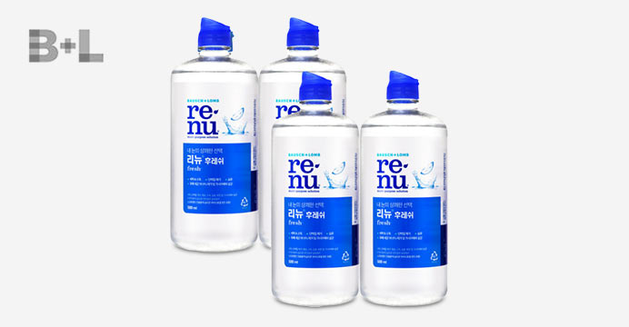 리뉴 후레쉬 500ml x 4개[60ml+렌즈케이스증정]