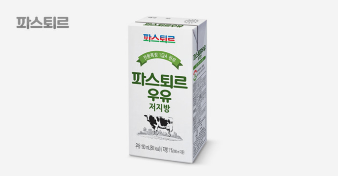 파스퇴르 전용목장 저지방우유 190mL 24입