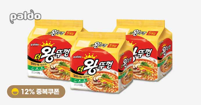 [12%쿠폰] 팔도 더왕뚜껑 3팩 / 120g x 15봉