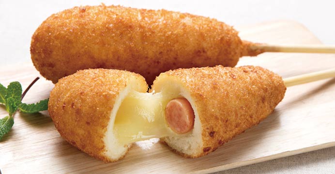 노랑바사삭 모짜렐라 치즈핫도그 3봉