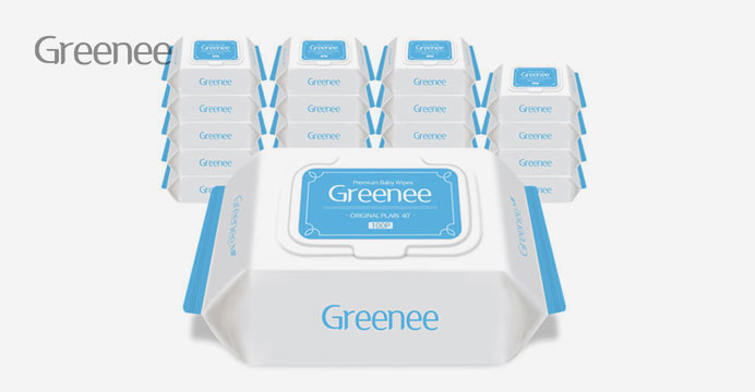 그리니 프리미엄 아기물티슈 블루 100매 X 20팩