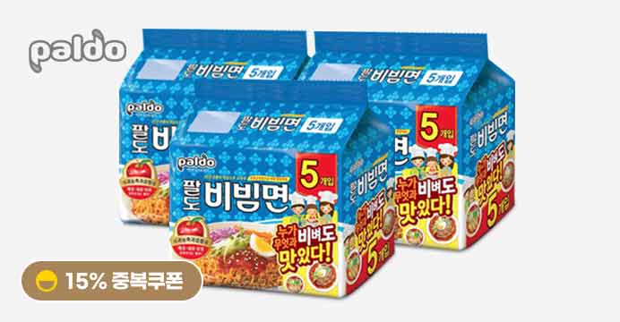 팔도 비빔면 130g 5봉입 x 3팩