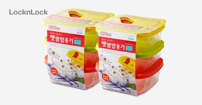 락앤락 햇쌀밥용기 오븐글라스 320ml 6개 세트