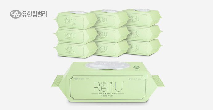 퓨어그린아기물티슈80매X10팩