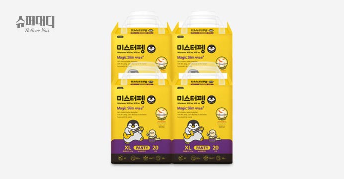 슈퍼대디 미스터펭 팬티 특대 20P 4팩