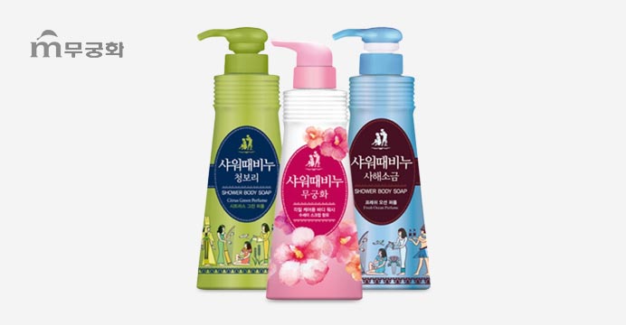 무궁화 샤워때비누 500ml 3개