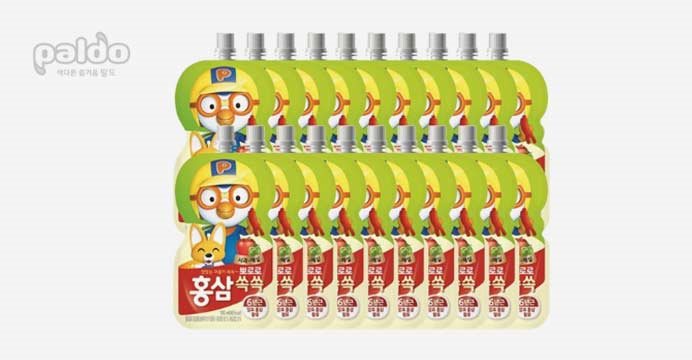 뽀로로 홍삼쏙쏙 사과매실 100ml 총20개(2BOX)