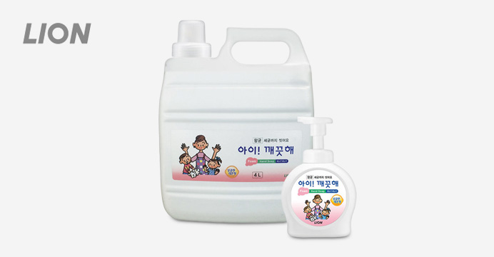 아이깨끗해 대용량핸드워시 레몬4L+빈용기1개