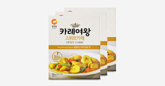 청정원 카레여왕 스위트카레 180g 3봉