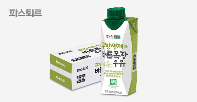 파스퇴르 무항생제 바른목장 250mL 18입