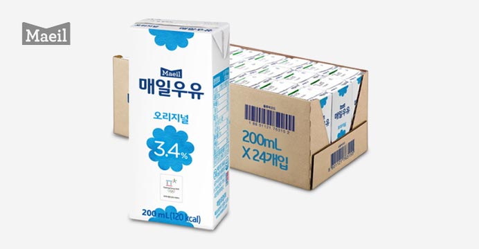 매일 멸균우유 오리지널 200ML 24팩