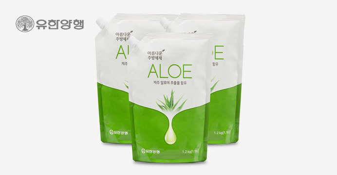 아름다운 주방세제 알로에 리필 1.2kg 3개