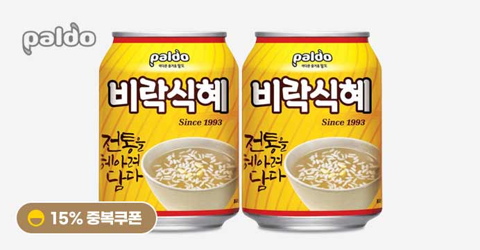 비락식혜 238ml 12캔입 x 2박스 (총 24캔)